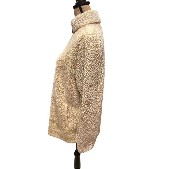 Simply Southern Women's Sherpa Pullover Jacket Cream Size M Casual Winter - Picture 6 of 9